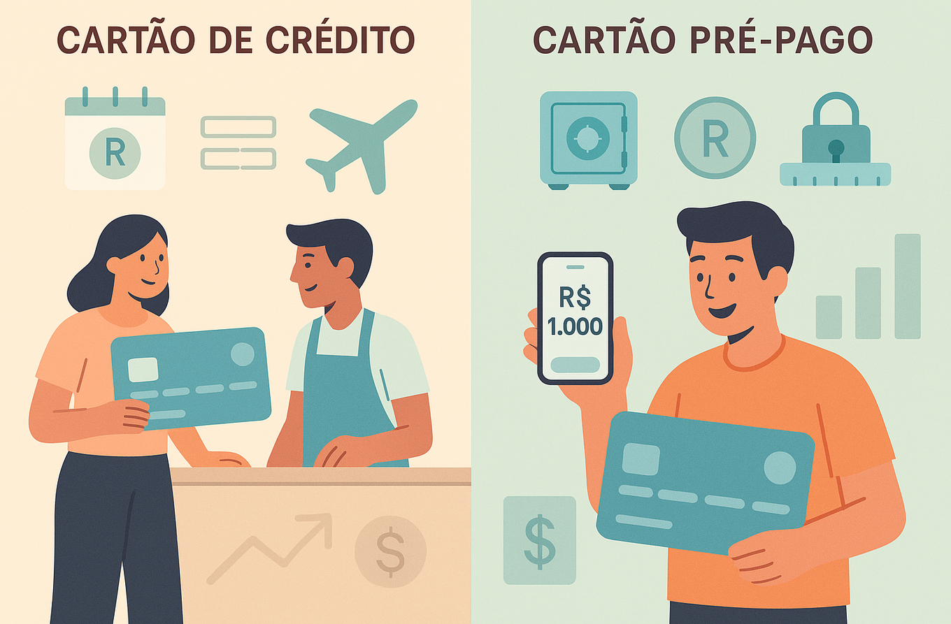 Entenda a Diferença Entre Cartão de Crédito e Cartão Pré-Pago