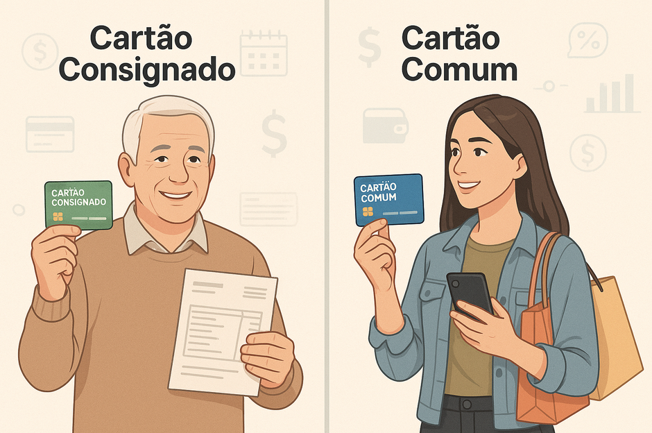 Diferenças entre Cartão Consignado e Cartão Comum: Entenda Qual é o Ideal para Você